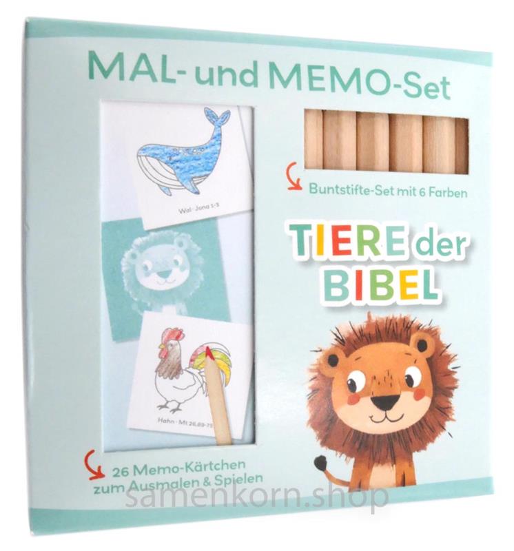 Mal- und Memo-Set "Tiere des Bibel"