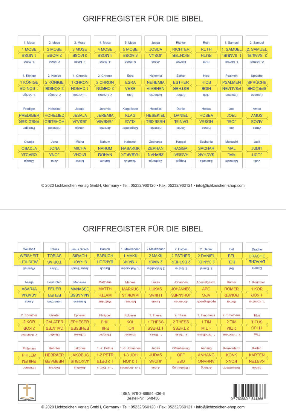 Bibelgriffregister - mit Apokryphen Bibelgriffregister - mit Apokryphen