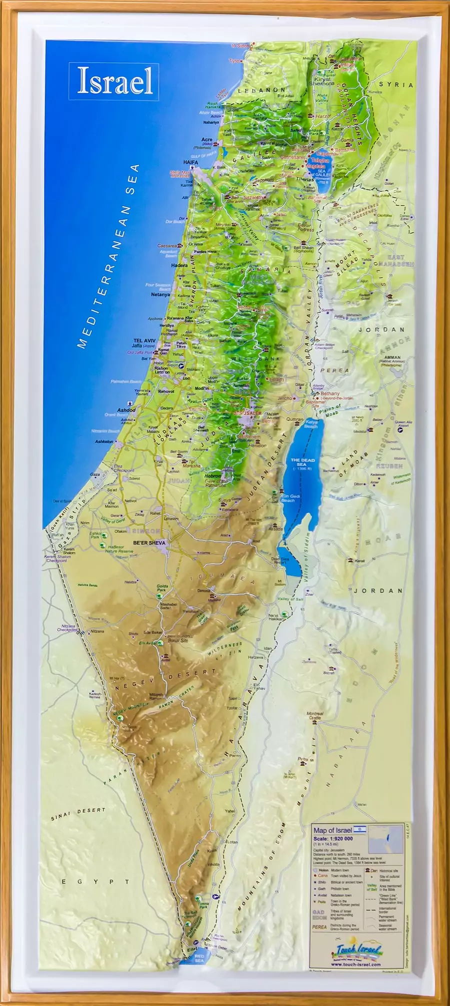 Reliefkarte Israel 3D