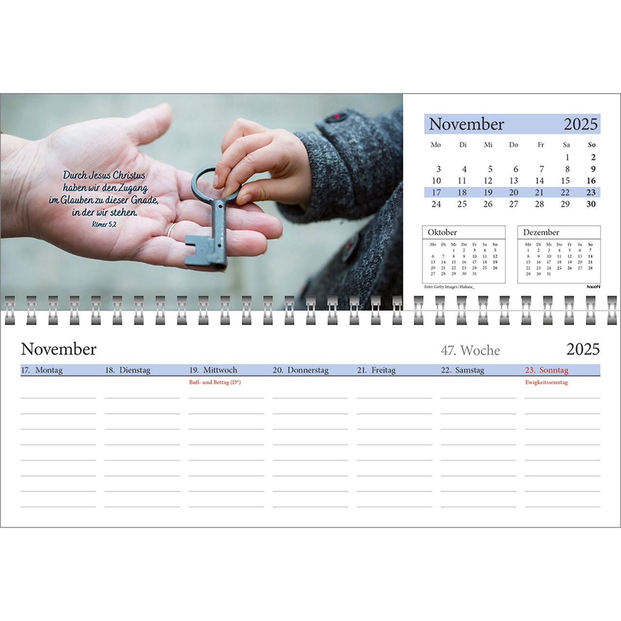 Tischkalender - In deine Hand leg ich den Tag 2025