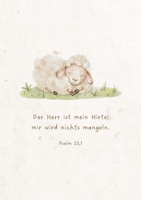 Poster - Der Herr ist mein Hirte - SCHAF A3