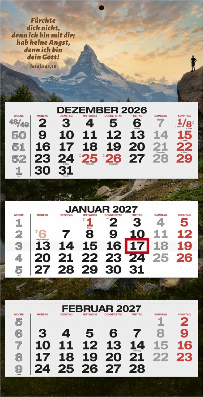 3-Monatsplanern 2027