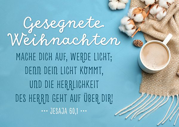 Postkarte – Gesegnete Weihnachten - Werde Licht Postkarte – Gesegnete Weihnachten - Werde Licht