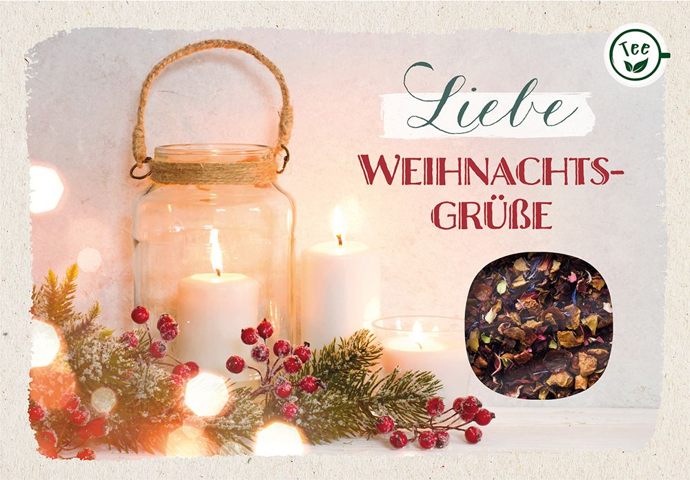 Teekarte - Liebe Weihnachtgrüße Teekarte - Liebe Weihnachtgrüße