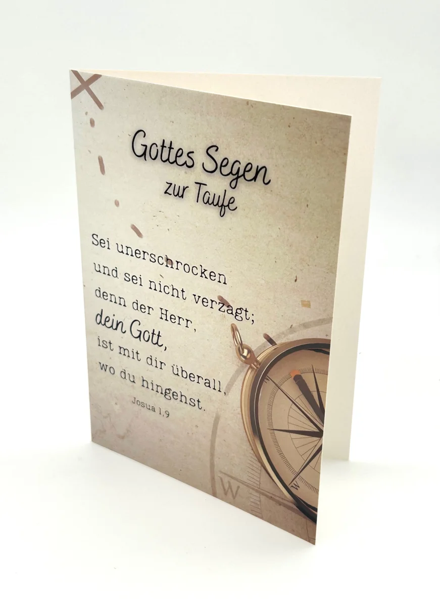 Faltkarte - Taufe "Unerschrocken"