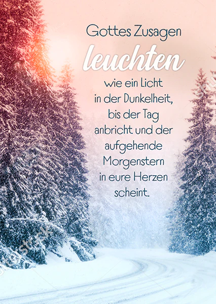 Postkarte - Gottes Zusagen leuchten wie ein Licht
