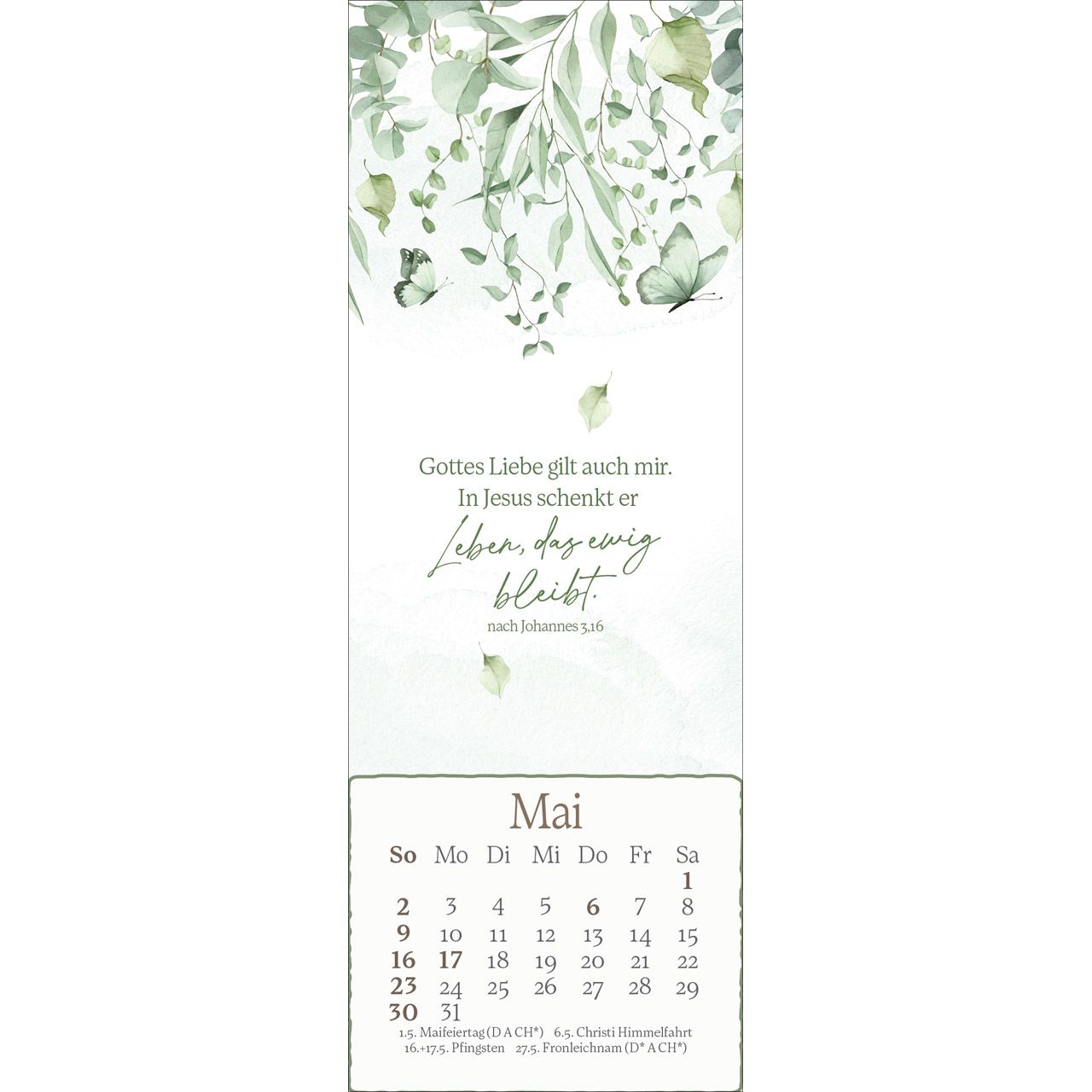 Lesezeichen-Kalender - Vor dir leg ich, was mich bewegt 2027