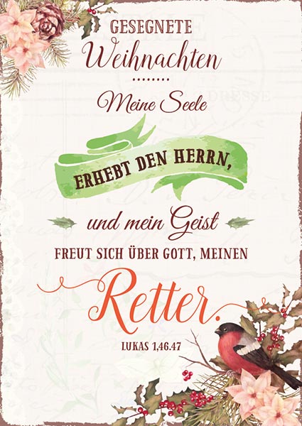 Postkarte - Meine Seele erhebt den Herrn Postkarte - Meine Seele erhebt den Herrn