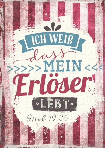 Postkarte-Mein-Erl-ser-lebt-1245 Postkarte - Mein Erlöser lebt