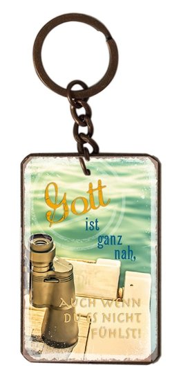 Metall-Schlüsselanhänger - Gott ist ganz nah Metall-Schlüsselanhänger - Gott ist ganz nah