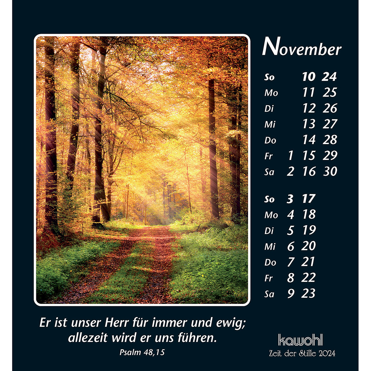 Aufstellkalender 2024 - Zeit der Stille
