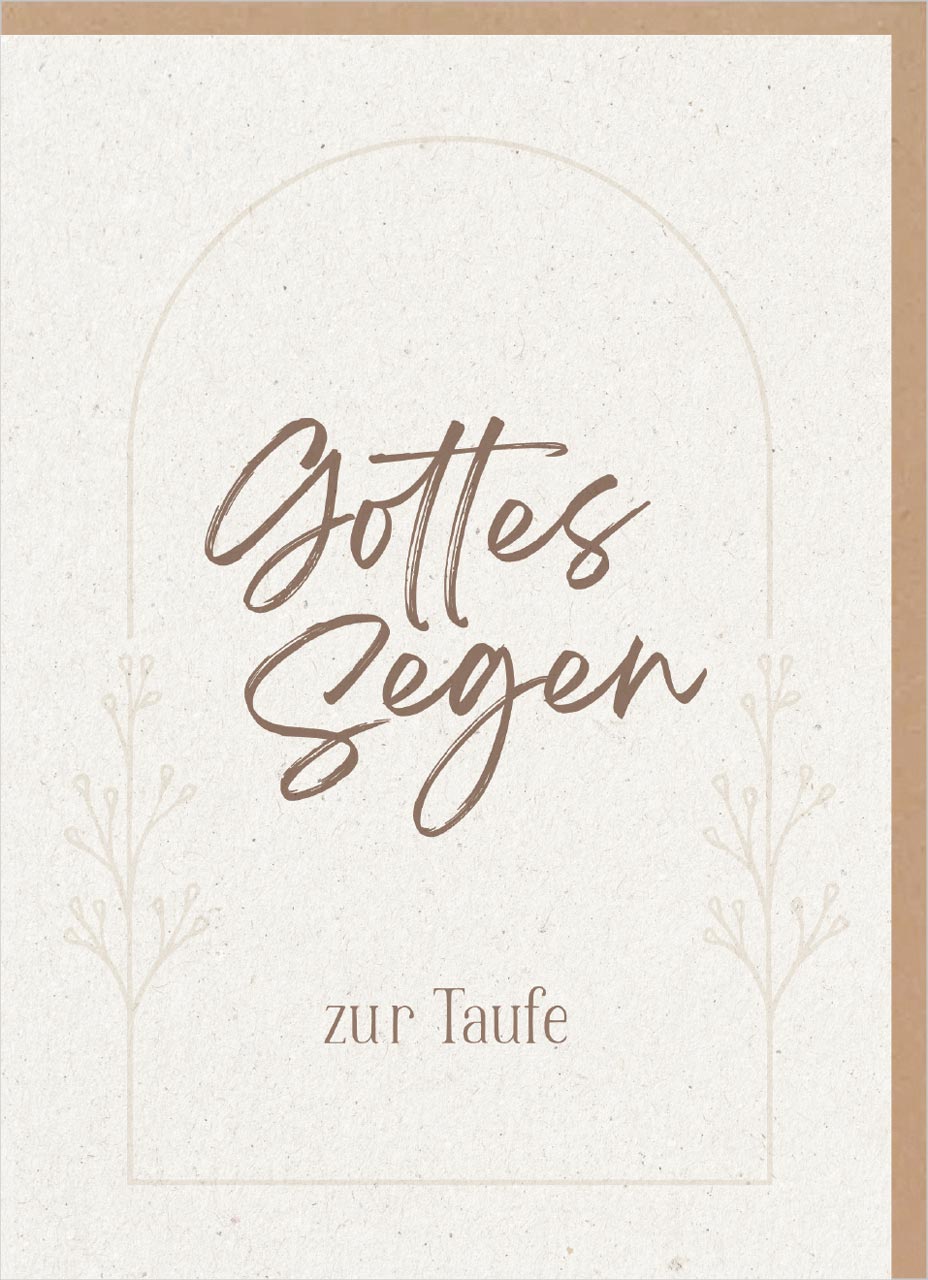 Doppelkarte Gottes Segen zur Taufe