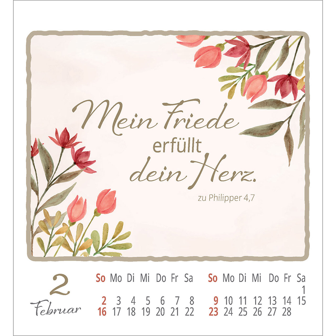 Aufkleberkalender - Wohlfühlen bei Dir 2025