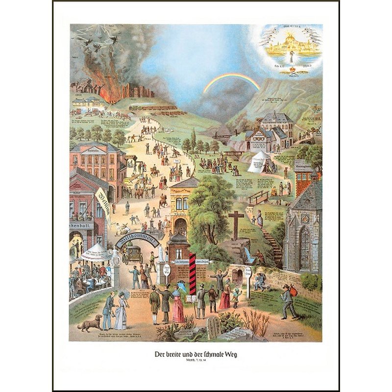 DER-BREITE-UND-DER-SCHMALE-WEG-Poster-40-x-55-cmder-breite-und-der-schmale-weg-poster-40-x-55-cm Der breite und der schmale Weg - Poster 40 x 55 cm