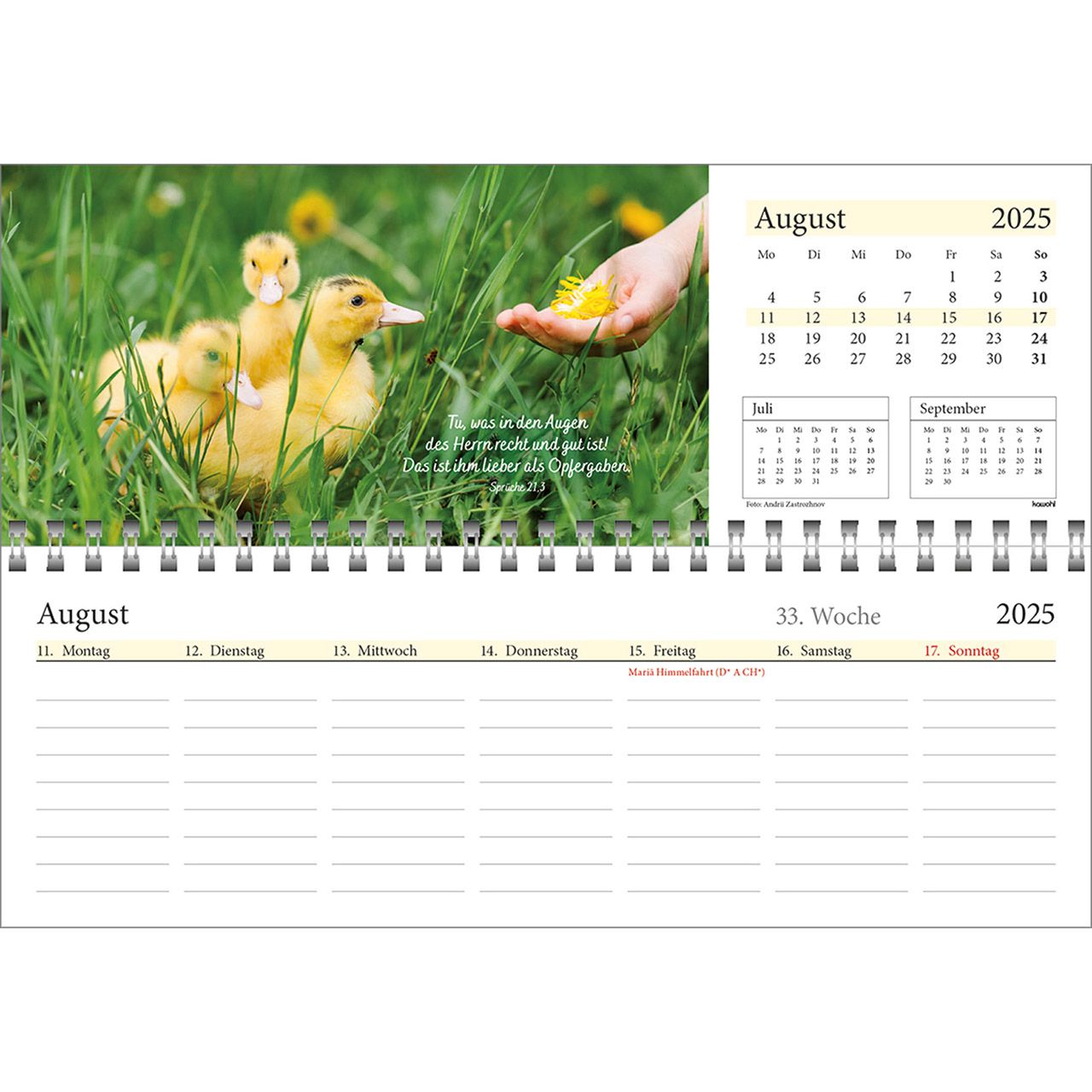 Tischkalender - In deine Hand leg ich den Tag 2025