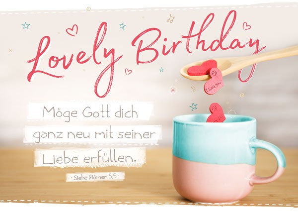 Postkarte-Lovely-Birthday-9145 Postkarte - Lovely Birthday