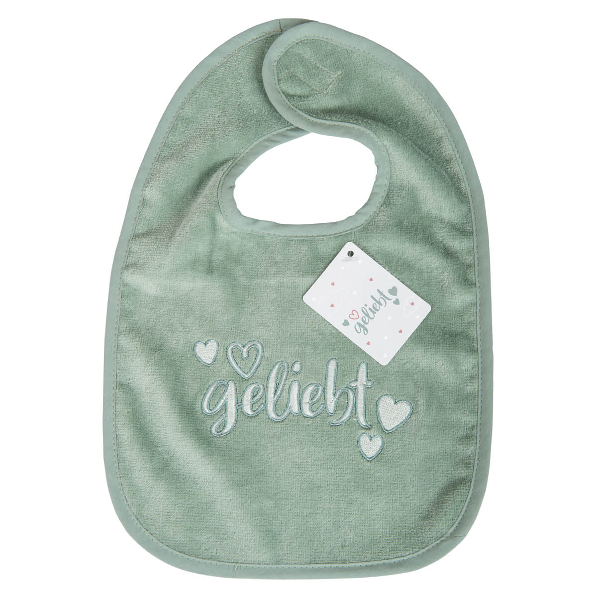 Baby-Lätzchen - geliebt, salbei Baby-Lätzchen - geliebt, salbei