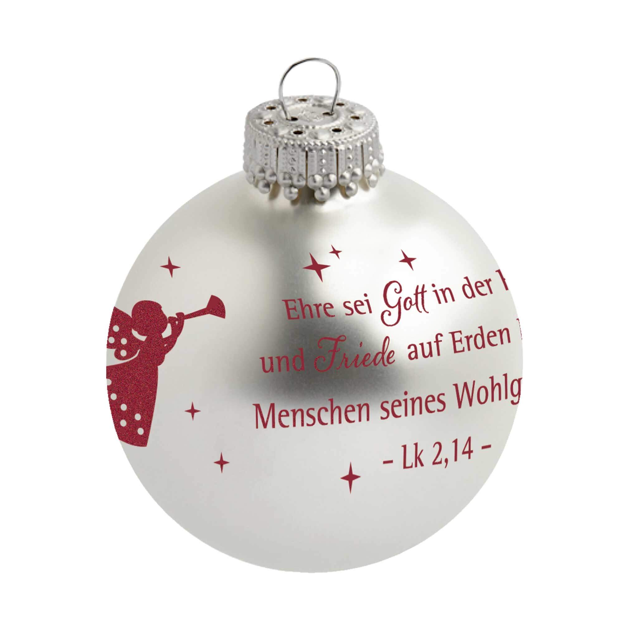 Christbaumkugel - Engel, silber Christbaumkugel - Engel, silber