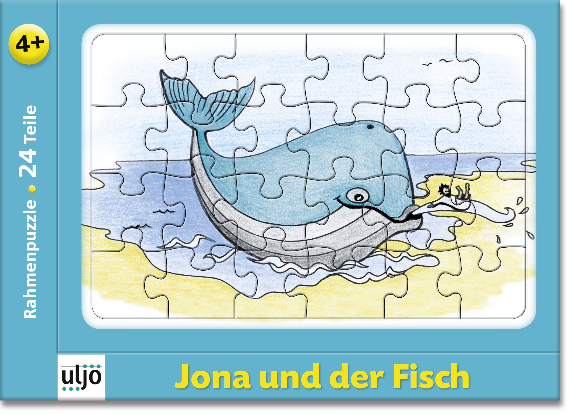 Rahmenpuzzle-Jona-und-der-Fisch-1195-Puzzlekarte Rahmenpuzzle "Jona und der Fisch"