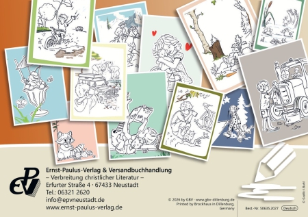 Kinder-Malkalender 2027 - Mit Stift und Bibel