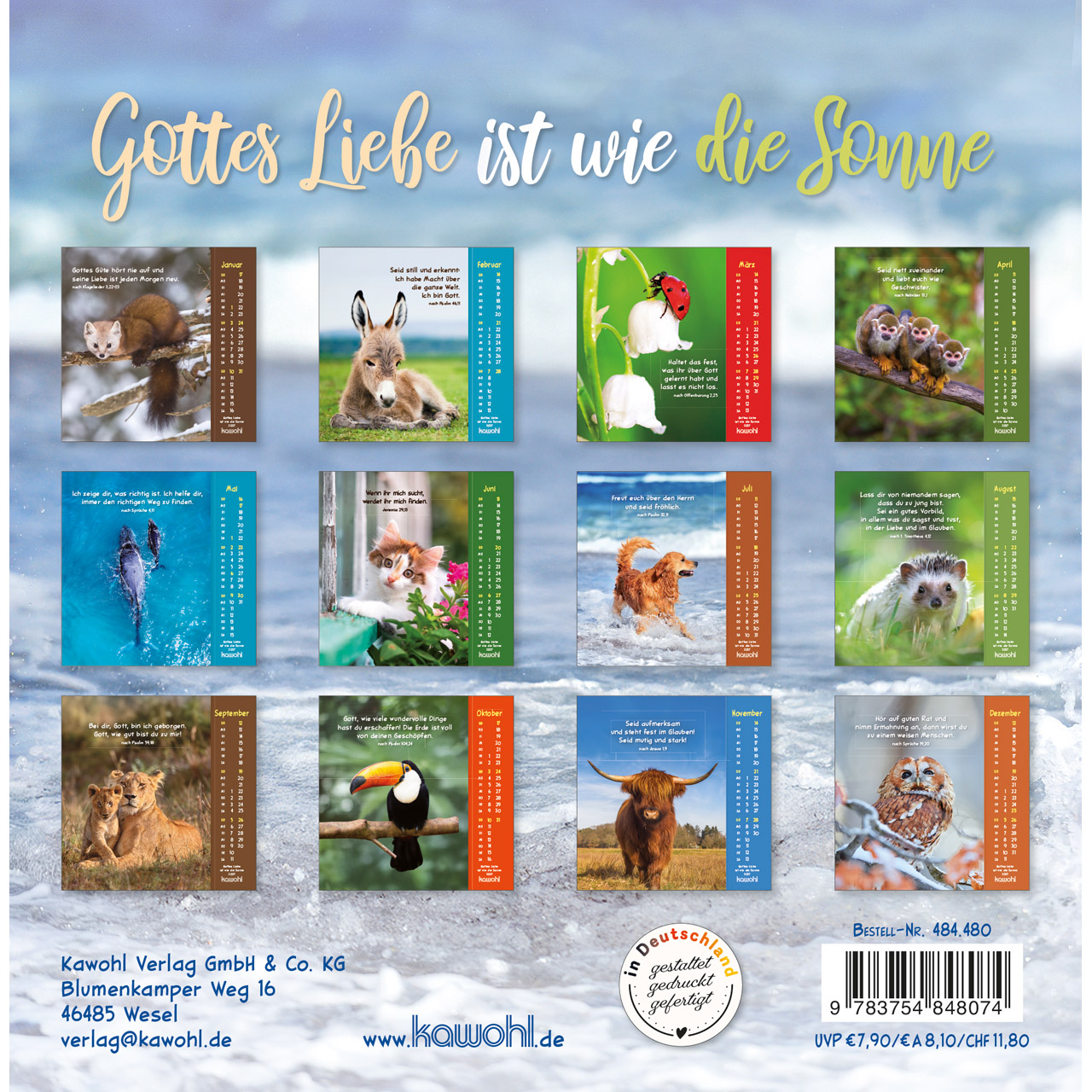 Aufstellkalender - Gottes Liebe ist wie die Sonne 2027