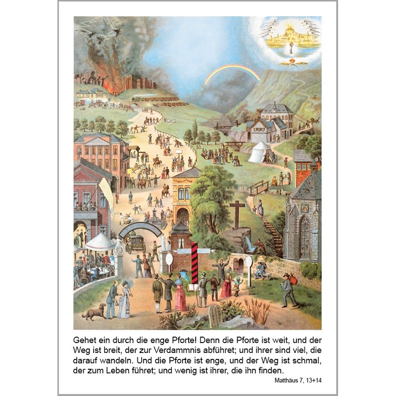 Der-breite-und-der-schmale-Weg-Postkarteder-breite-und-der-schmale-weg-postkarte Der breite und der schmale Weg - Postkarte
