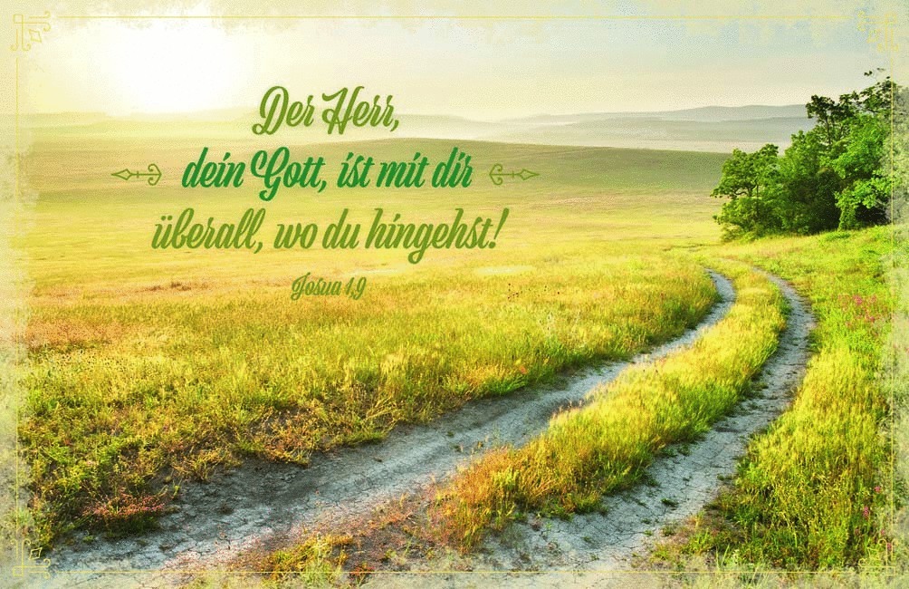 Faltkarte - Dein Gott ist mit dir, Josua 1,9 Faltkarte - Dein Gott ist mit dir, Josua 1,9