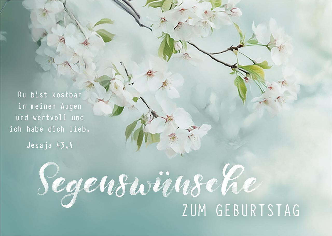 Postkarte - Du bist kostbar in meinen Augen....  Jesaja 43,4