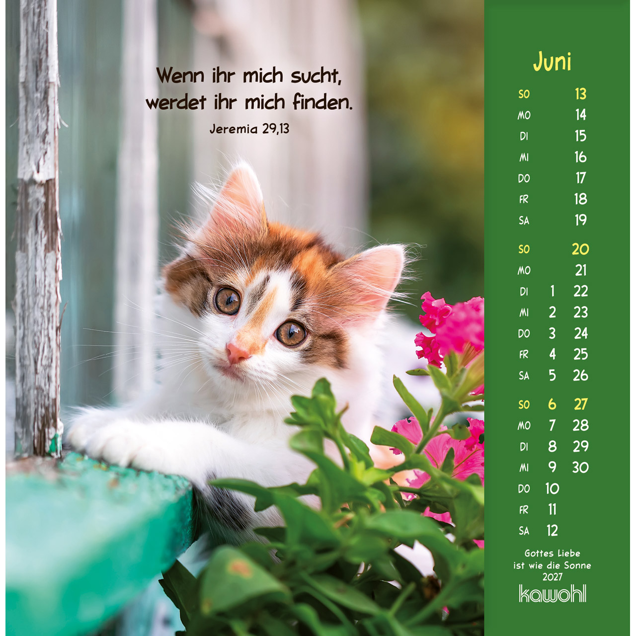 Aufstellkalender - Gottes Liebe ist wie die Sonne 2027