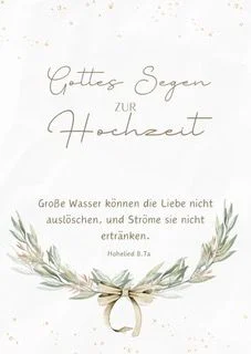 Postkarte - Hochzeit - Hohelied 8,7