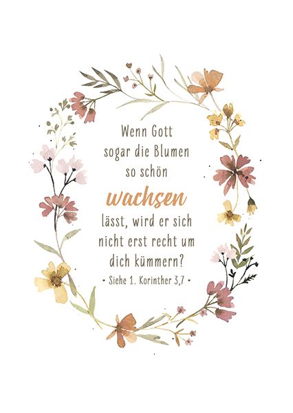 Postkarte - Um dich kümmern