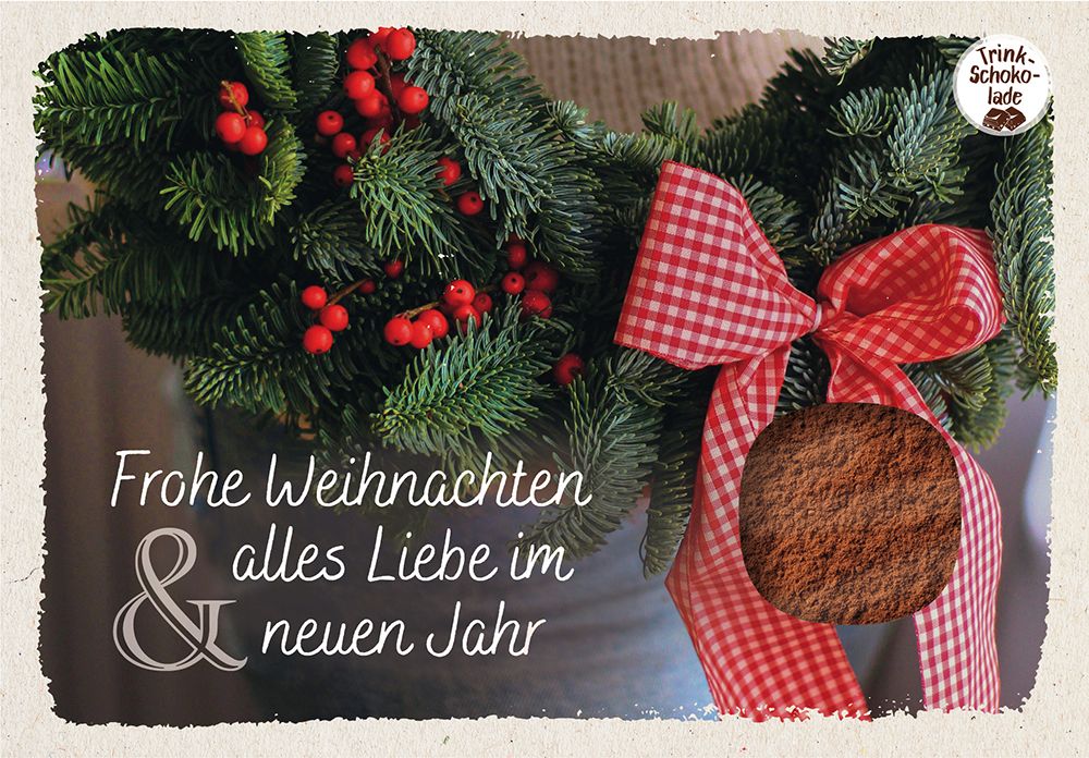 Schokokarte - Frohe Weihnachten