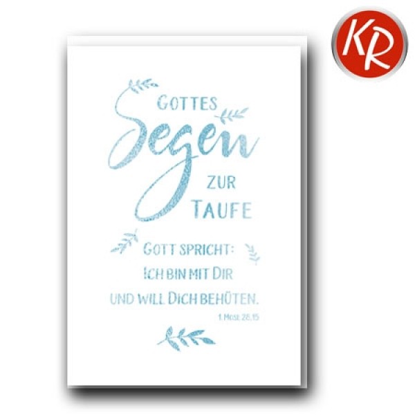 Doppelkarte - Taufe 1. Mose 28,15 Doppelkarte - Taufe 1. Mose 28,15