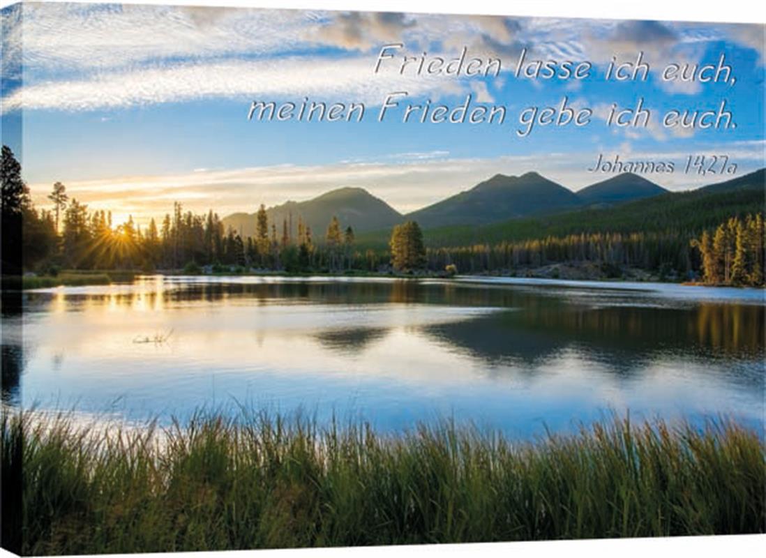 Leinwand - Sonnenuntergang am kleinen See Leinwand - Sonnenuntergang am kleinen See