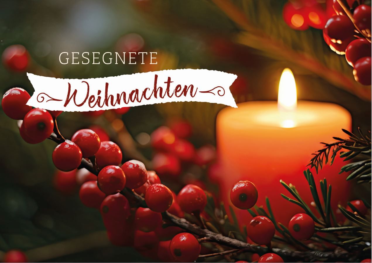 Doppelkarte - Gesegnete Weihnachten