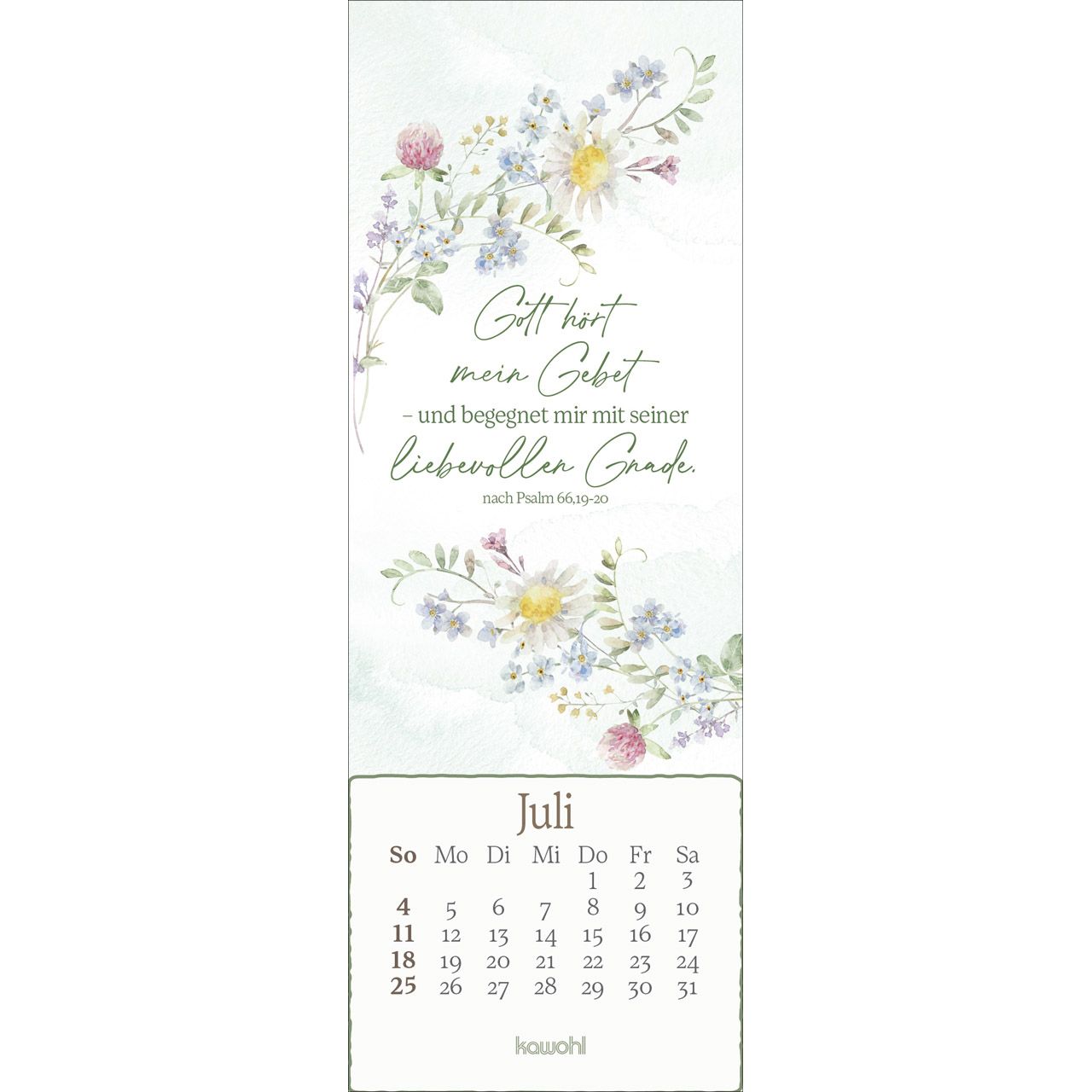 Lesezeichen-Kalender - Vor dir leg ich, was mich bewegt 2027