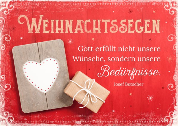 Postkarte-Weihnachtssegen-Beduerfnisse-9269 Postkarte - Weihnachtssegen - Bedürfnisse