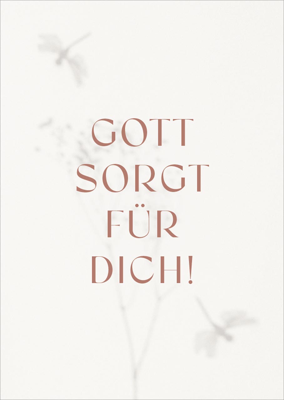 Postkarte - Gott sorgt für dich