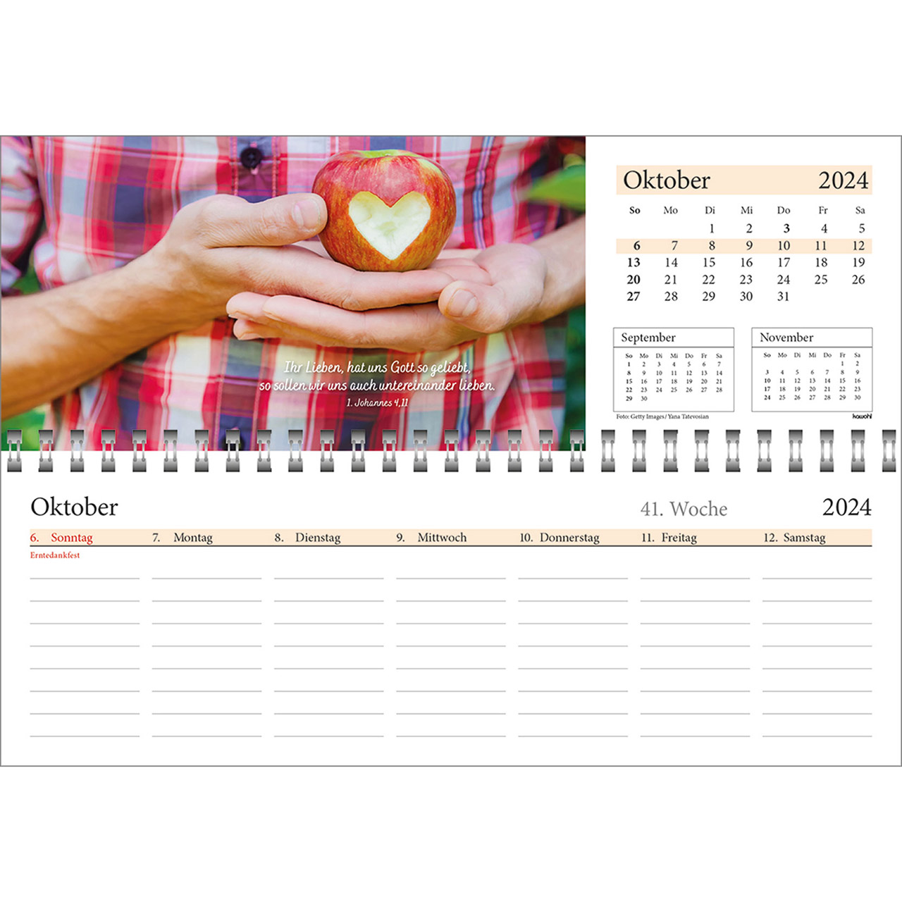 Tischkalender 2024 - In deine Hand leg ich den Tag
