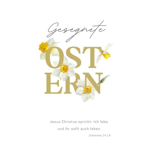 Postkarte - Gesegnete Ostern (Joh 14,19) Postkarte - Gesegnete Ostern (Joh 14,19)