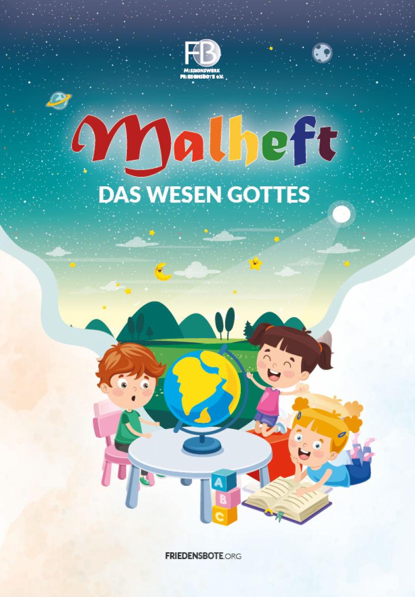 Malheft - Das Wesen Gottes, Evangelistisches Malheft für Kinder