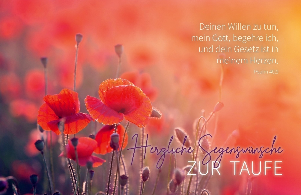 Faltkarte - Herzliche Segenswünsche zur Taufe Faltkarte - Herzliche Segenswünsche zur Taufe