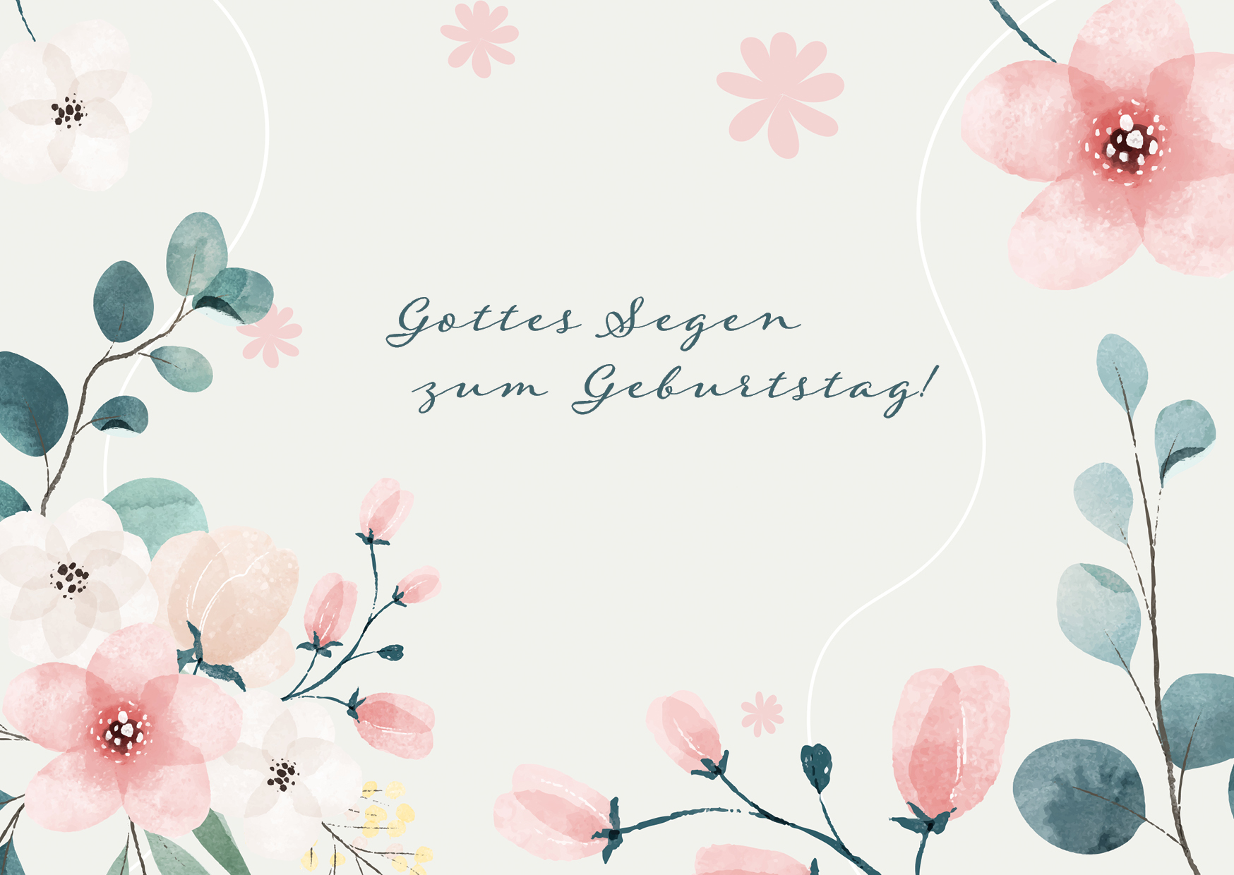 Postkarte - Gottes Segen zum Geburtstag Postkarte - Gottes Segen zum Geburtstag