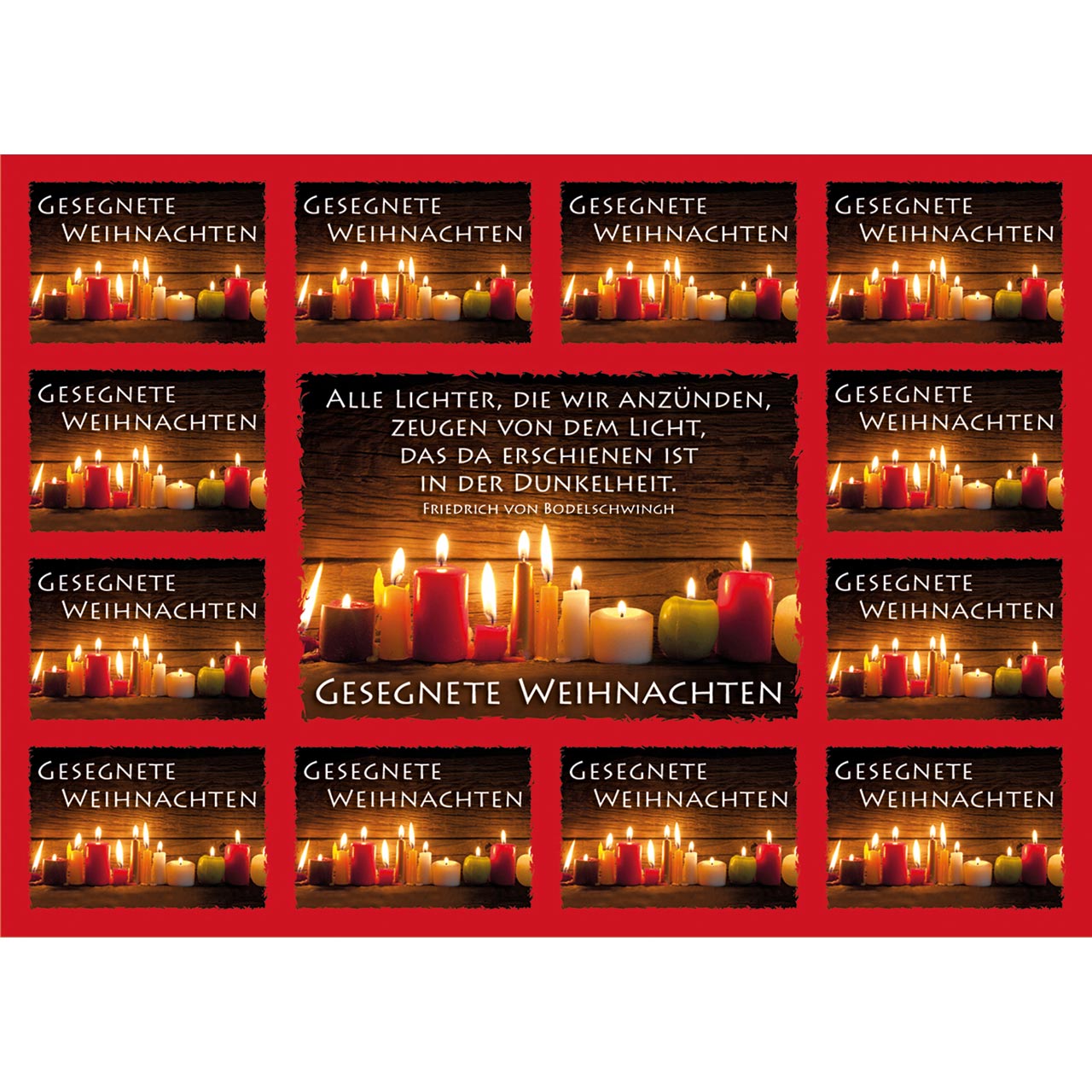 Aufkleber-Grußkarte - Alle Lichter, die wir anzünden Aufkleber-Grußkarte - Alle Lichter, die wir anzünden
