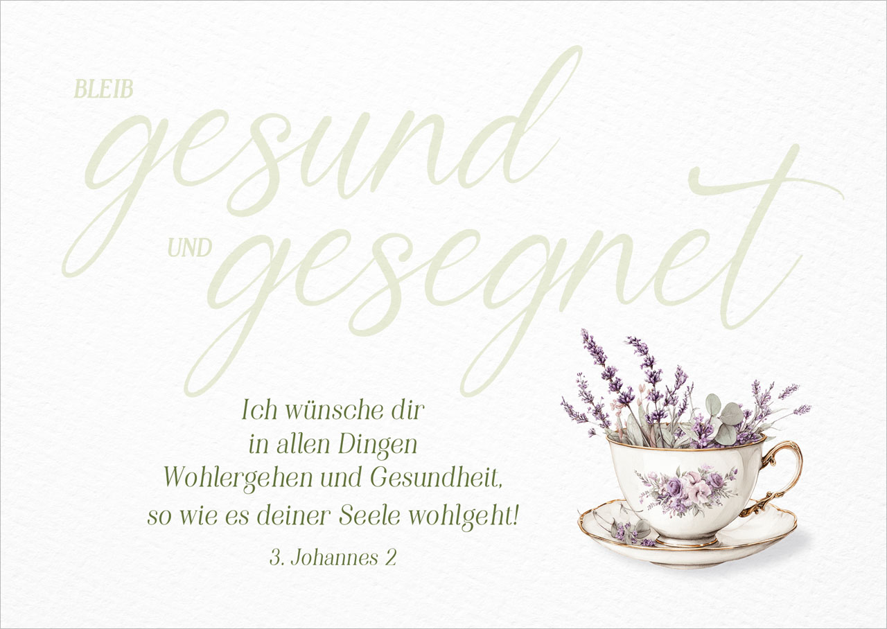 Postkarte - Bleib gesund und gesegnet