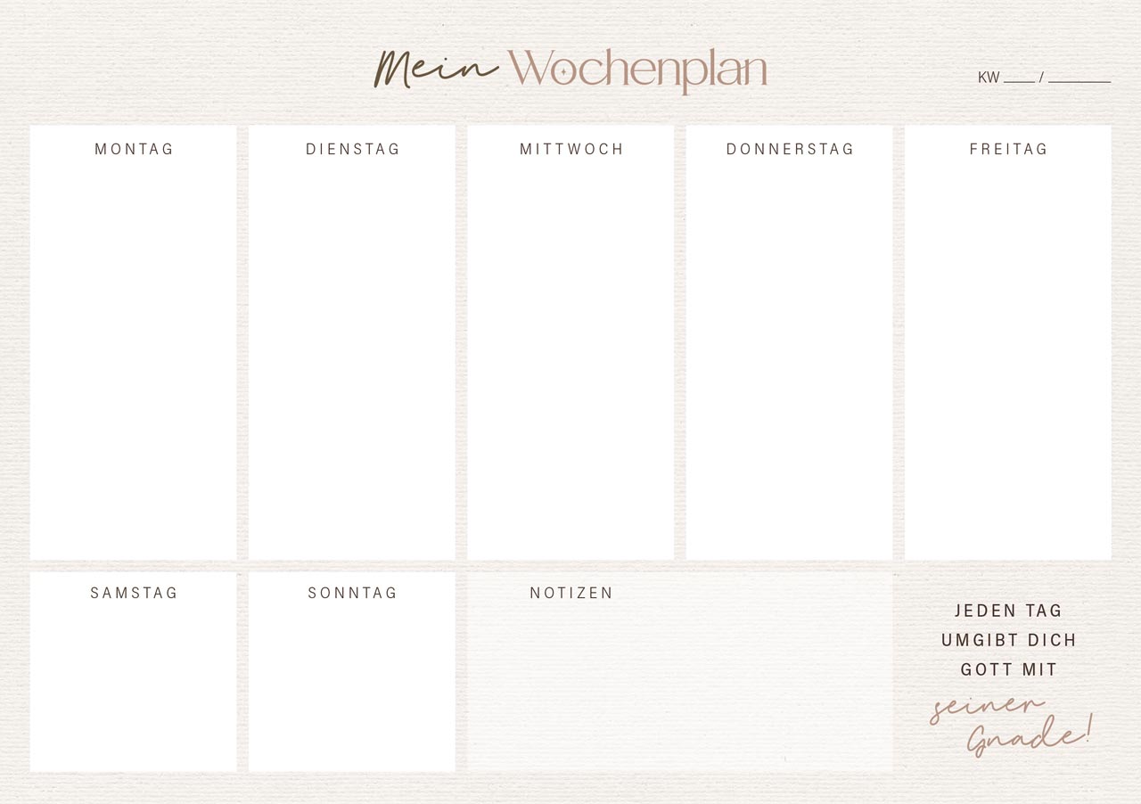 Mein Wochenplaner