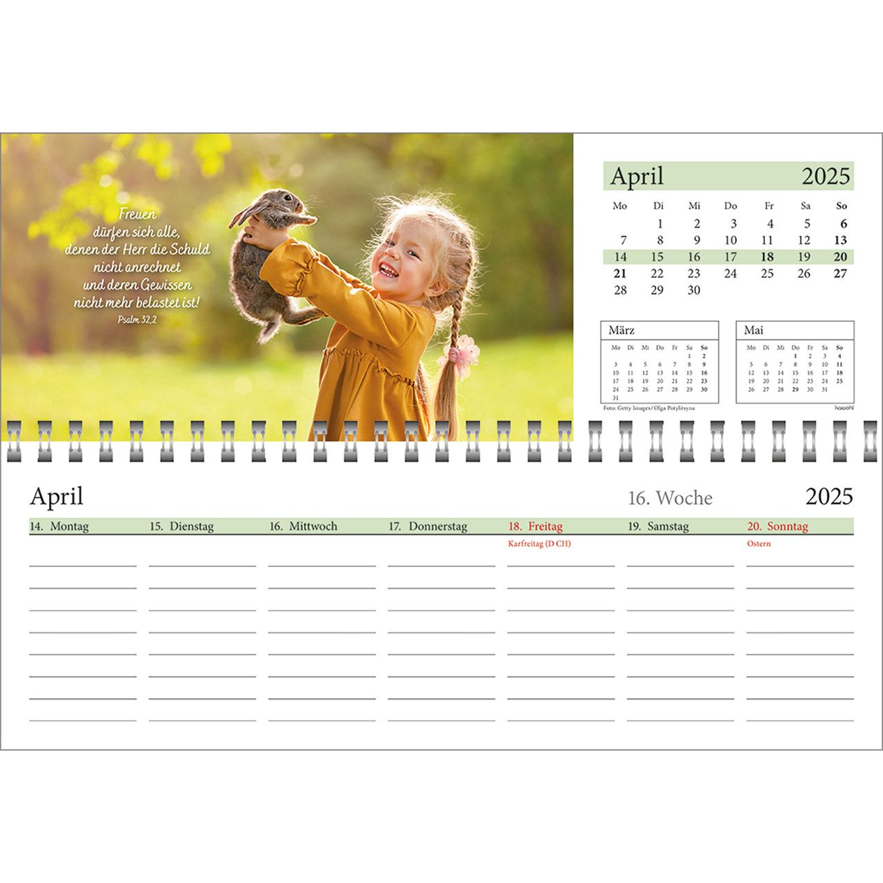 Tischkalender - In deine Hand leg ich den Tag 2025