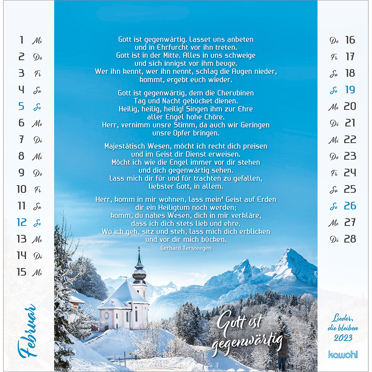 Aufstellkalender - Lieder, die bleiben 2023 Aufstellkalender - Lieder, die bleiben 2023