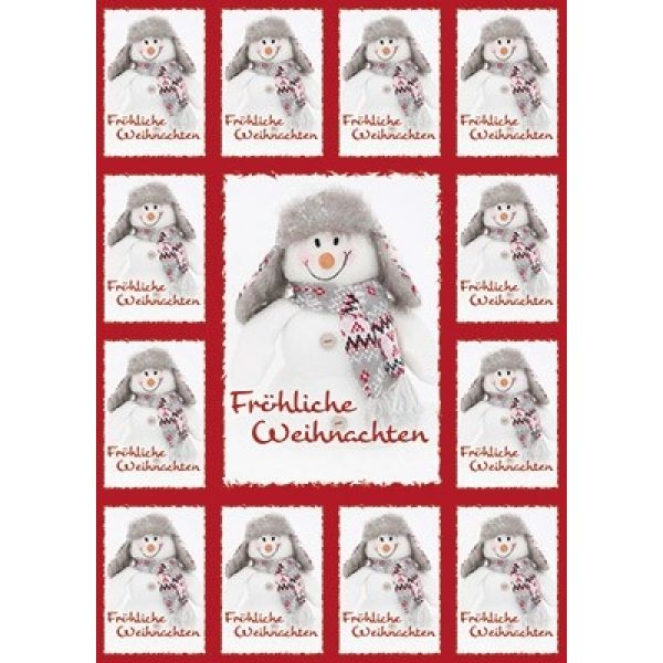 Postkartenaufkleber - Fröhliche Weihnachten Postkartenaufkleber - Fröhliche Weihnachten
