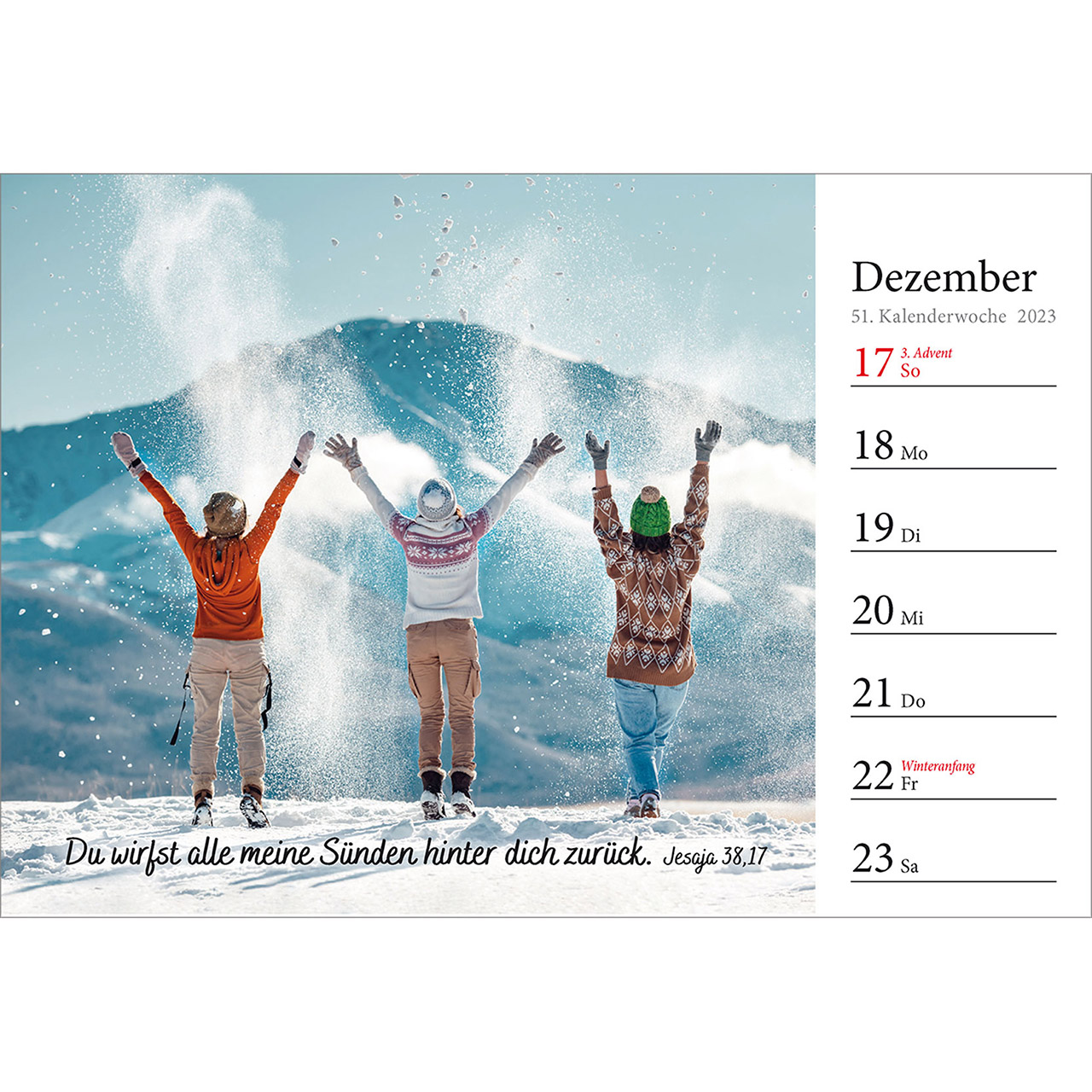 Aufstellkalender - In deine Hand stell ich den Tag 2023 Aufstellkalender - In deine Hand stell ich den Tag 2023